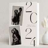 "Stacks" - Holiday Cards in Cream by Ellen Schlegelmilch - Folded Card