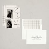 "Stacks" - Holiday Cards in Cream by Ellen Schlegelmilch - Assembled