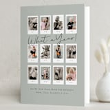 "What A Year!" - Holiday Cards in Wintermint by Meggy Masters - Folded Card