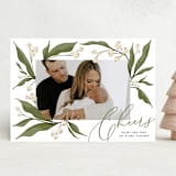 "Gui du Nouvel An" - Holiday Cards in Ivory by Erin Deegan - Front