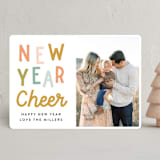 "Cheeky Cheer" - Holiday Cards in Candy Stripe by Darby McGuire - Front