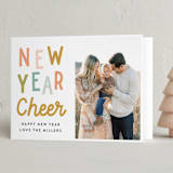 "Cheeky Cheer" - Holiday Cards in Candy Stripe by Darby McGuire - Folded Card