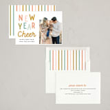 "Cheeky Cheer" - Holiday Cards in Candy Stripe by Darby McGuire - Assembled