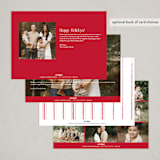 "Modern Cheer" - Holiday Cards in Poinsettia by Ana Sharpe - Back of Card Options