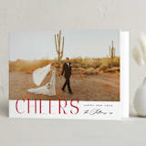 "Modern Cheer" - Holiday Cards in Poinsettia by Ana Sharpe - Folded Card