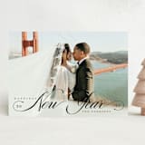 "Serenity" - Holiday Cards in Ebony by Charter Oaks Creative - Front