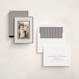 "Striped Border" - Holiday Cards in Linen by Kelly Schmidt - Assembled