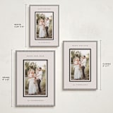 "Striped Border" - Holiday Cards in Linen by Kelly Schmidt - Formats Available