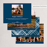 "INSET" - Holiday Cards in Blue Joy by Melanie Kosuge - Back of Card Options