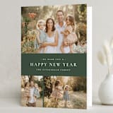 "Quartzite" - Holiday Cards in Eucalyptus by Wildfield Paper Co - Folded Card