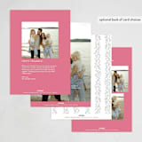 "Christmas Garland" - Holiday Cards in Berry by Hooray Creative - Back of Card Options