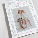 "Christmas Garland" - Holiday Cards in Berry by Hooray Creative - Detail