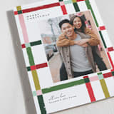 "Knitted Plaid" - Holiday Cards in Gumdrop by Carrie ONeal - Detail