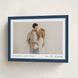 "Ribbon Frame" - Holiday Cards in Glacier by Carolyn MacLaren - Folded Card