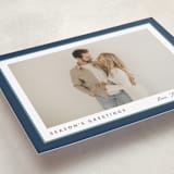 "Ribbon Frame" - Holiday Cards in Glacier by Carolyn MacLaren - Detail