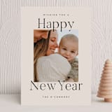 "Projection" - Holiday Cards in Dove by Amy Kross - Front