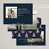 "jagged edge" - Holiday Cards in Navy by Cass Loh - Back of Card Options