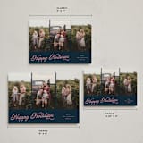 "jagged edge" - Holiday Cards in Navy by Cass Loh - Formats Available