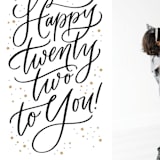 "Happy 22" - Holiday Cards in Sparkle by Erin German - Detail