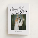 "Cheers to a New Year" - Holiday Cards in Tie by Itsy Belle Studio - Folded Card