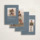 "Bordered Year" - Holiday Cards in Denim by Brianne Larsen - Back of Card Options