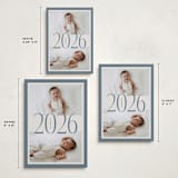 "Bordered Year" - Holiday Cards in Denim by Brianne Larsen - Formats Available