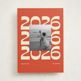 "Minimal 2026" - Holiday Cards in Tangerine by Olivia Faye Co - Front