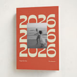 "Minimal 2026" - Holiday Cards in Tangerine by Olivia Faye Co - Folded Card
