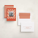 "Minimal 2026" - Holiday Cards in Tangerine by Olivia Faye Co - Assembled