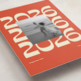 "Minimal 2026" - Holiday Cards in Tangerine by Olivia Faye Co - Detail