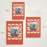 "Minimal 2026" - Holiday Cards in Tangerine by Olivia Faye Co - Formats Available