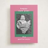 "Colorblock" - Holiday Cards in Watermelon by AK Graphics - Front