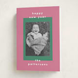 "Colorblock" - Holiday Cards in Watermelon by AK Graphics - Folded Card