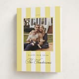 "Preppy Stripes" - Holiday Cards in Honey by Emily Betts - Folded Card