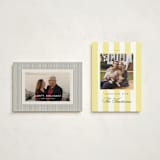 "Preppy Stripes" - Holiday Cards in Honey by Emily Betts - Photo Orientation Options