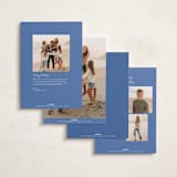 "Bold Gingham" - Holiday Cards in Ocean by Teju Reval - Back of Card Options