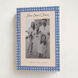 "Bold Gingham" - Holiday Cards in Ocean by Teju Reval - Folded Card