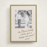 "Note" - Holiday Cards in Sage Ecru by AK Graphics - Front