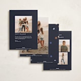 "Confetti Cheers" - Holiday Cards in Blue Jean by Pixel and Hank - Back of Card Options