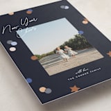 "Confetti Cheers" - Holiday Cards in Blue Jean by Pixel and Hank - Detail