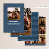 "Year in Pictures" - Holiday Cards in Indigo by Ann Gardner - Back of Card Options