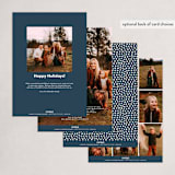 "We Made It" - Holiday Cards in Denim by Beth Schneider - Back of Card Options