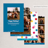"Painted Cheers" - Holiday Cards in Rainbow by Hooray Creative - Back of Card Options