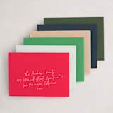 "Painted Cheers" - Holiday Cards in Rainbow by Hooray Creative - Premium Envelope Options