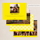 "Glitter Cheer" - Holiday Cards in Lemon Drop by Anna Elder - Back of Card Options