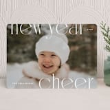 "Cheer" - Holiday Cards in Snowfall by Ekko Studio - Front