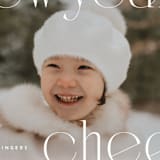 "Cheer" - Holiday Cards in Snowfall by Ekko Studio - Detail