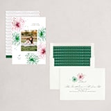 "Firework Burst" - Holiday Cards in Emerald by Corinne Malesic - Assembled