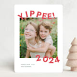 "yippee" - Holiday Cards in Holly Berry by Megan Davis - Front