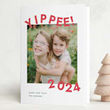 "yippee" - Holiday Cards in Holly Berry by Megan Davis - Folded Card